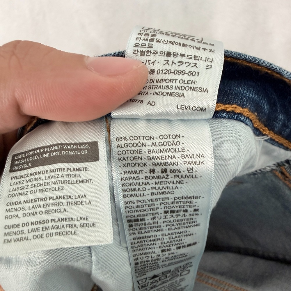 Levis 502 Jeans Mens 38x32 (40x31) Blue Taper Leg Stretch - Picture 4 of 10